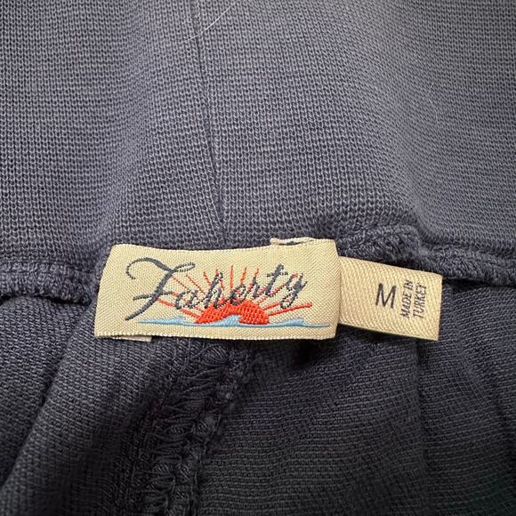 Faherty navy blue pull on linen jogger pants size M - Picture 6 of 12